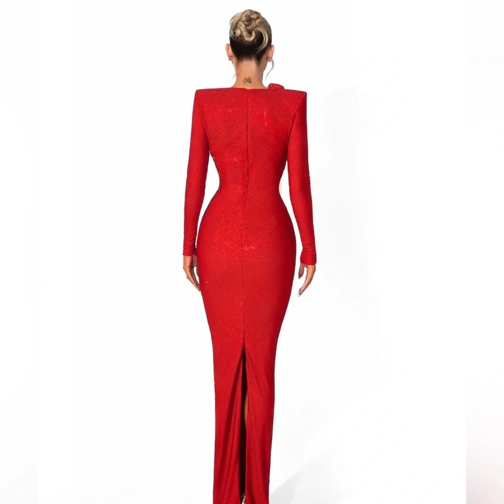 Albina Dyla Crimson Tempest Gown - Picture 2 of 3